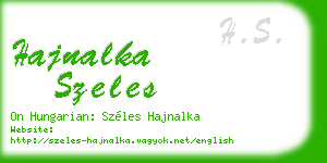 hajnalka szeles business card
